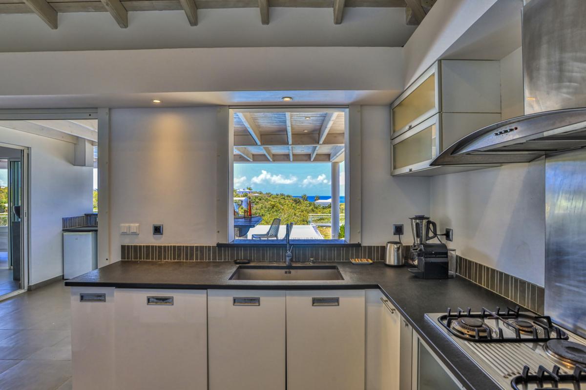 23.Location villa No Limit vue mer Saint Martin les Terres Basses - Cuisine